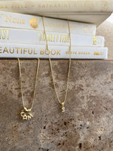 Load image into Gallery viewer, mini bubble initial necklace