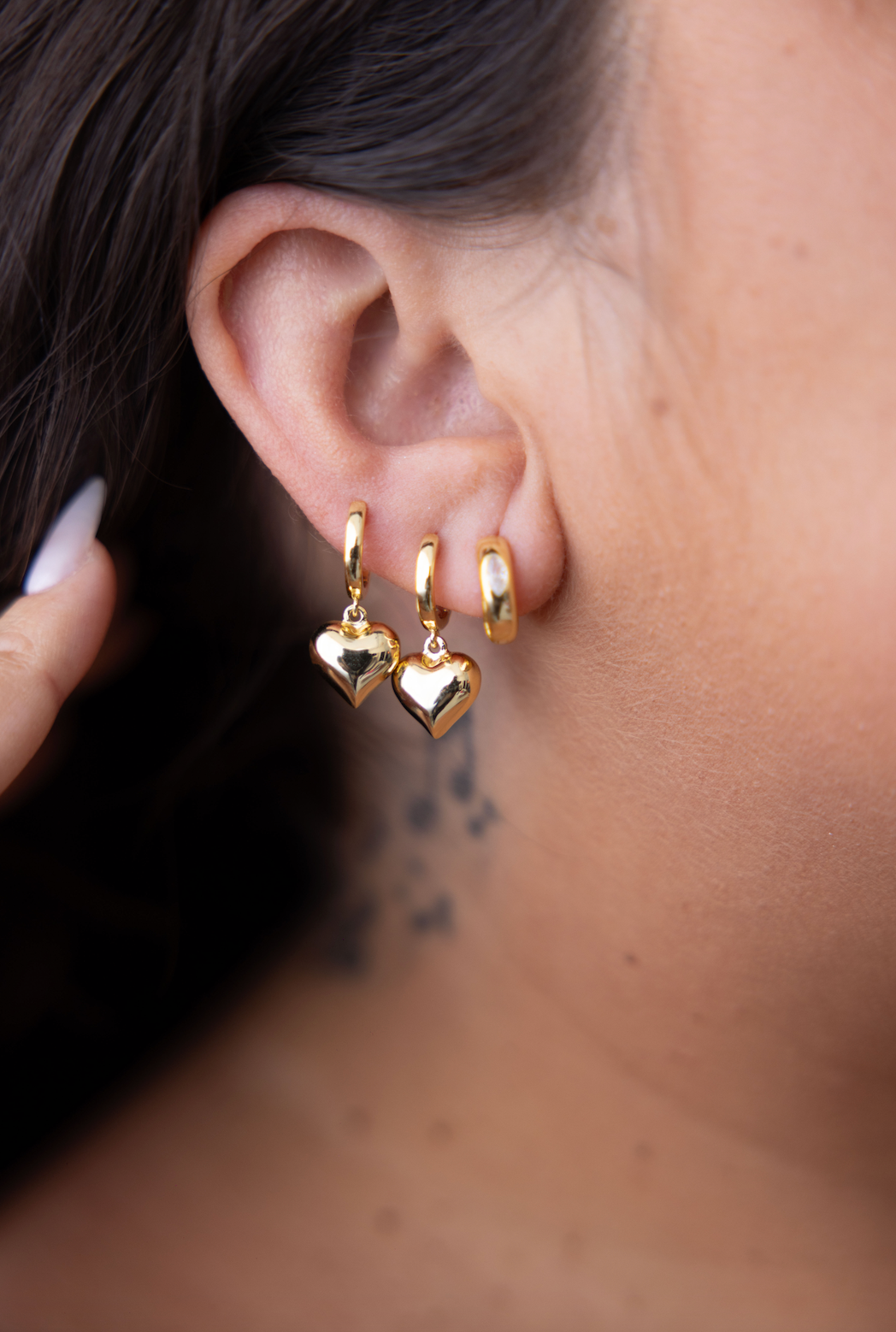 te amo heart earrings